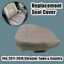 Fits 2011-16 Chrysler Town & Country Driver Side LOWER Leather Seat Cover Tan