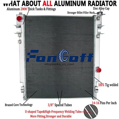 4 Row Core Radiator Fit 2010-12 Dodge Ram 2500 3500 4500 5500 6.7L l6 Diesel MT