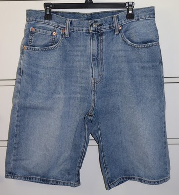 Men's Levi's 569 Light-Medium Rinse Loose Fit Jean Shorts size 34 x 11.5''