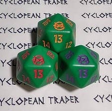 Life Counter x3 ~ TEENAGE MUTANT NINJA TURTLES ~Red Purple Ylw Dice Spindown D20