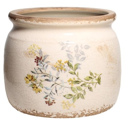 Pots for Plant, Cottage Rustic Clay Ceramic Tabletop Flower Pots, 6.29'' Plan...
