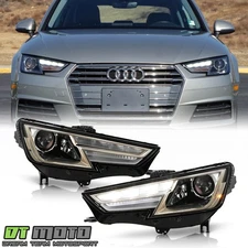 2017-2019 Audi A4 OE HID/Xenon LED DRL Projector Headlights Headlamps Left+Right