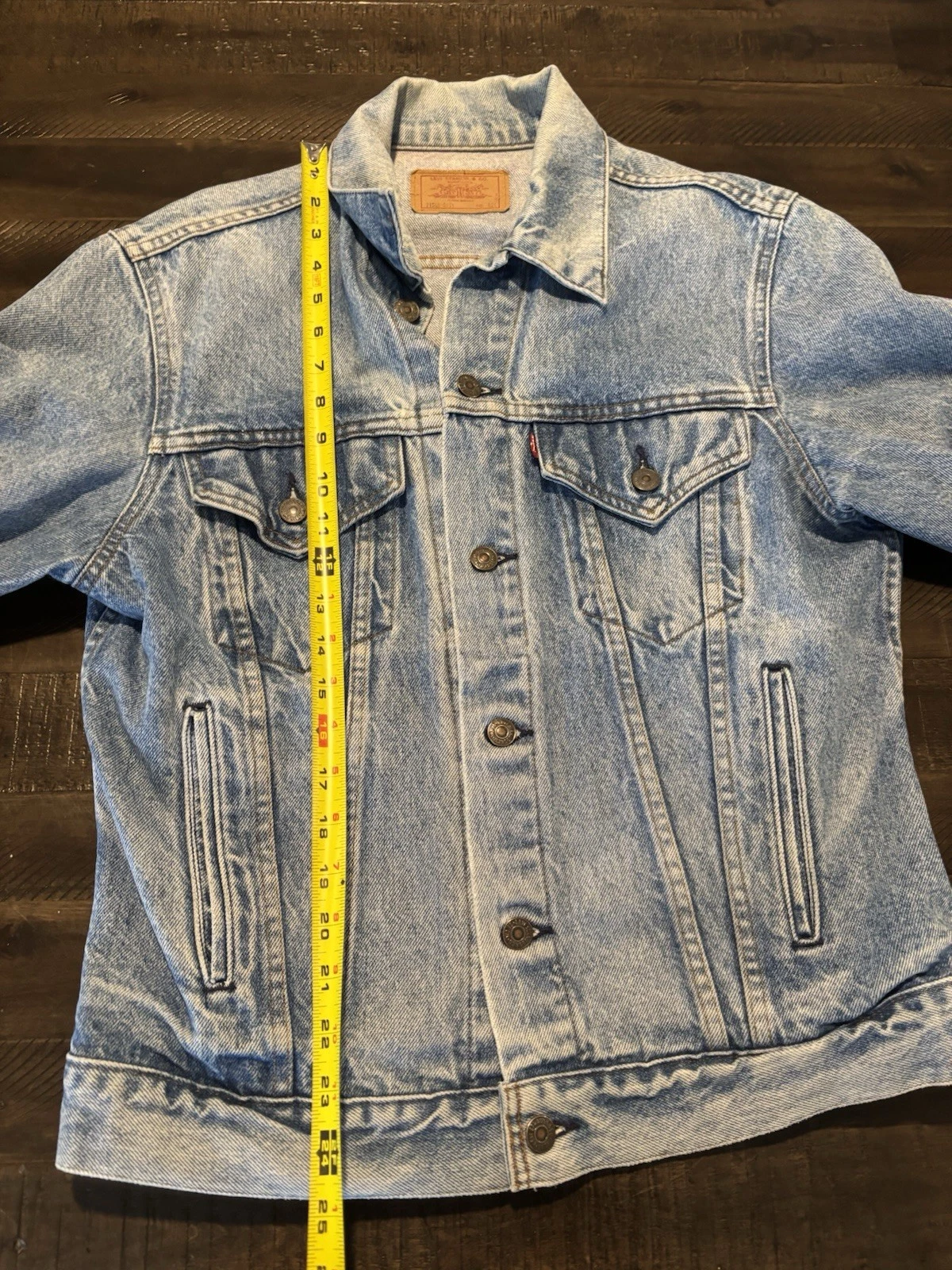 Vintage USA Levis Type 3 Denim Trucker Jean Jacket 42L Light Wash 71506-0214