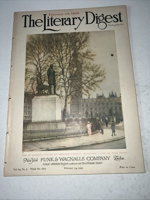 Literary Digest Magazine Vol. 84 #7 February 14 1925, C1