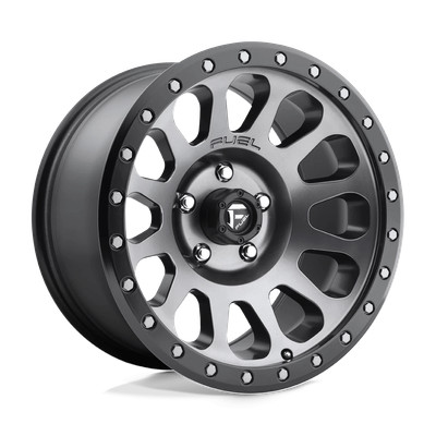 Fuel Vector D601 18x9 +1 Anthracite w/ Black Ring Wheel 6x135 (QTY 4)