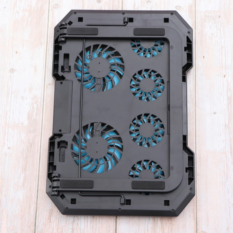 Stumm-Laptop-Kühlmatte einstellbar RGB-Notebook-USB-Kühler-Computer-Ständer - Bild 3 von 4