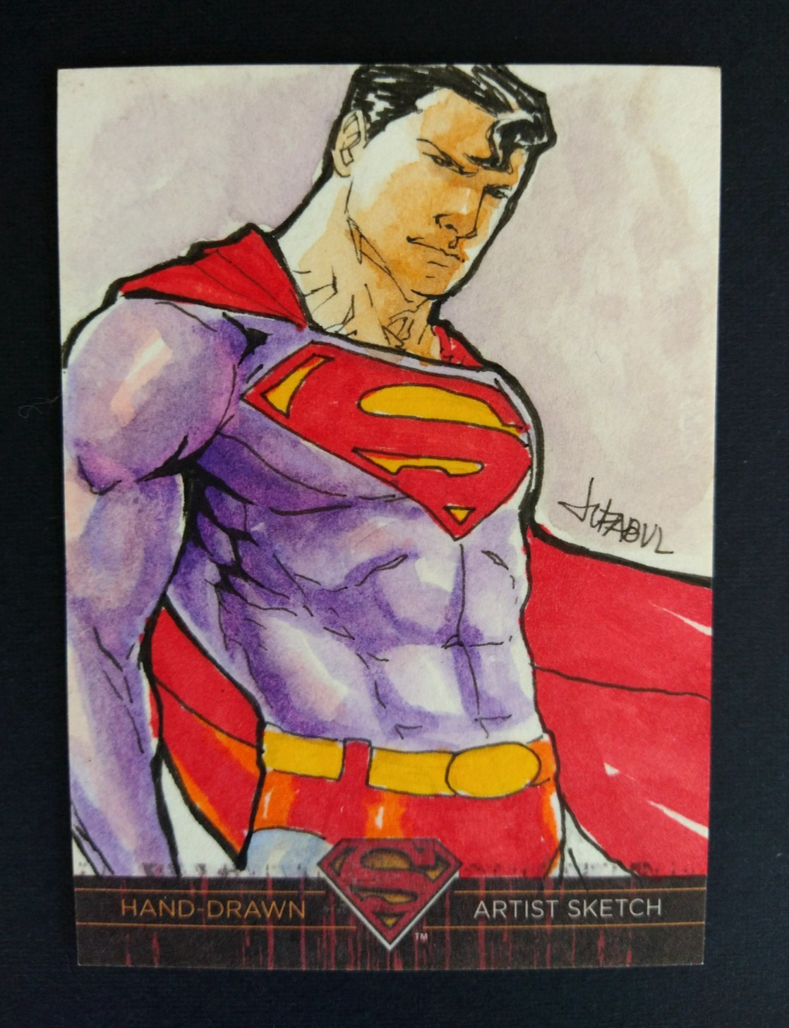 Superman: The Legend 2012 Cryptozoic DC Sketch Card by JC Fabul  1/1