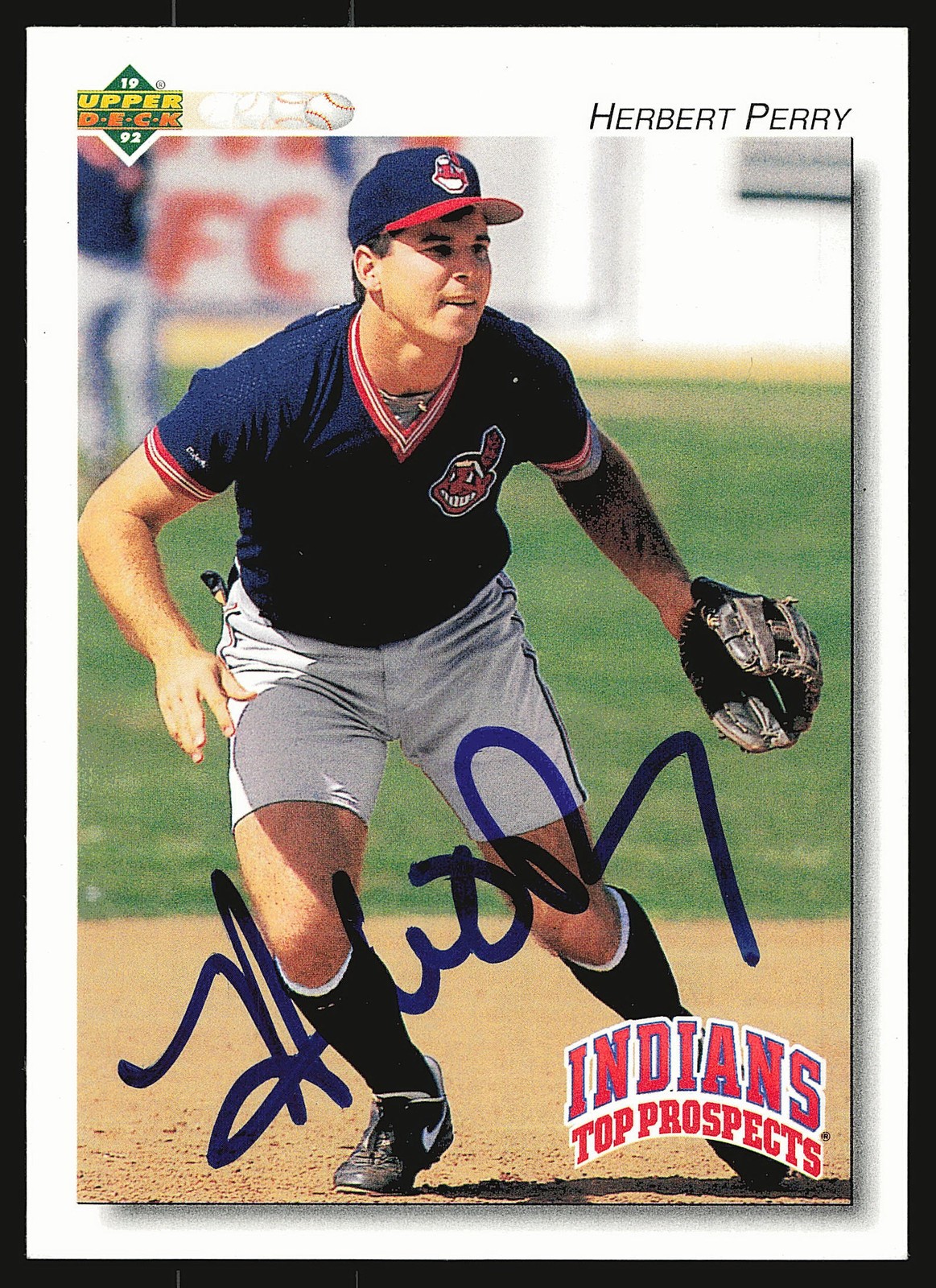 1992 Upper Deck Minor League #190 Herbert Perry In Person Autograph, A39