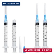 30 Pack 3ml Syringes with 23G 1 Inch, Disposable Luer Lock Syringe Individually