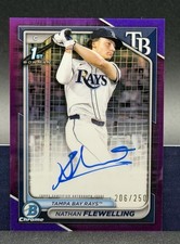 2024 Bowman Draft Nathan Flewelling 1st Purple Refractor Auto /250 - Rays