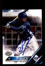 Signed Baseball Card Auto Garrett Whitley 2016 Topps Pro Debut #121