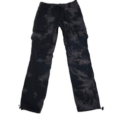 PacSun Cargo Pants Mens Size M Black Tie Dye Excellent Drawstring Adjustable Hem
