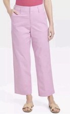 A New Day High-Rise Straight Ankle Trousers Pants Light Pink Size 2 NWT