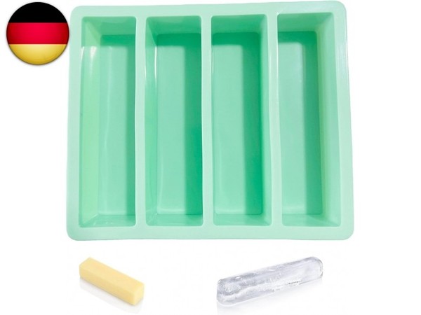 Silikonform Riegel Silikonform Rechteckig 4-Fach Rechteckige Silikonform GroßE-image