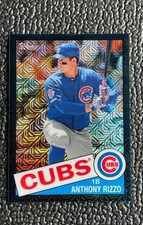 🔥1/1! ANTHONY RIZZO 2020 TOPPS 1985 TOPPS CHROME BLACK XFRACTOR #d 1/199!🔥CUBS