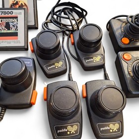 Atari 2600 & 7800 Pro System Lot w/ Game Center &mdash; Joystick, Paddles & 28 Games