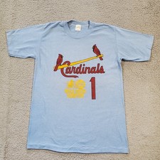 Vintage St Louis Cardinals Shirt Mens Medium Blue World Series Champs 1982 80s