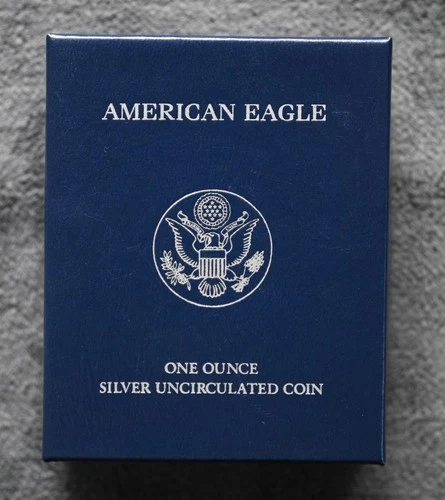 2008-W American Silver Eagle Burnished 1 oz .999 US Mint $1 Coin OGP Box & COA