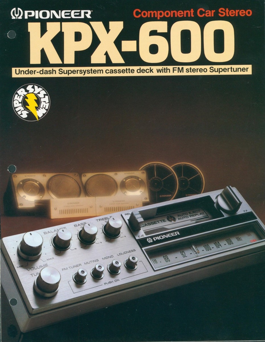 ＫＰページ 1978 Pioneer KPX-600 Car Stereo Cassette Deck Dealer Sales