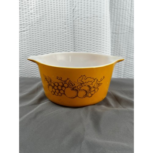 Piatto Casseruola Promozionale Pyrex Old Orchard 1Qt ~473~ Made In USA - Foto 1 di 6