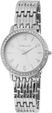 Excellanc Damen Armbanduhr Fauen Quarz Girl Analog Uhr Strasssteine Metallband