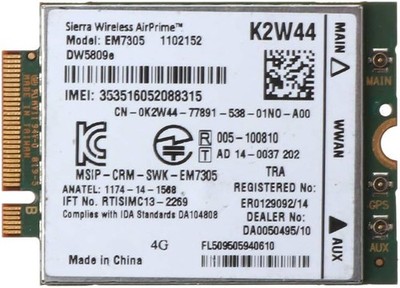 Dell DW5809e K2W44 Sierra Wireless Airprime EM7305 4G LTE