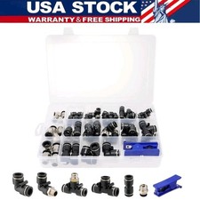 52PCS Quick Connect Air Hose Fitting Kit 1/4" 3/8" 1/2" Push to Connect Air Fit