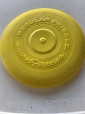 WHAM -O REGULAR FRISBEE 9" Yellow Flying Disc Vintage 1966