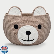 BYLSSNUK Baby Basket for Nursery - Bear Gift Baskets Empty for Kids Baby Show