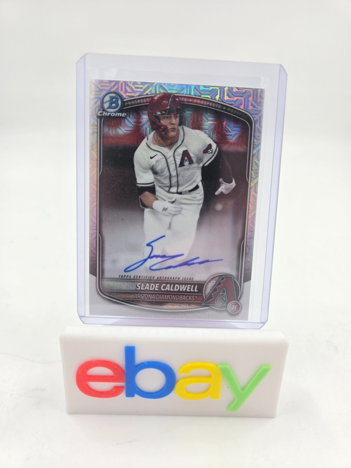 2025 Bowman Chrome BMA-SC Slade Caldwell ON CARD AUTO MOJO REFRACTOR AZ Prospect