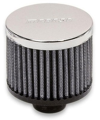 Moroso 68817 Crankcase Breather Element Push-in Breather - Round Chrome
