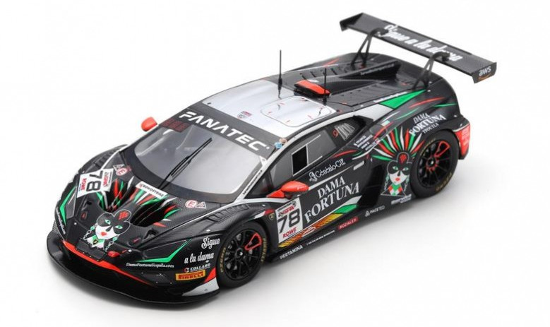 Miniature Lamborghini Huracan GT3 EVO 2 Spark 1/43 #78 Spa 2024
