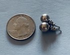 Vintage Sterling Silver Hollow Hoops And Ball Stud Set Of 2 Earings — photo 5