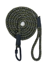 Heavy Duty Rope Pet Leash 8 Ft Locking Carabiner Reflective Training for Dogs