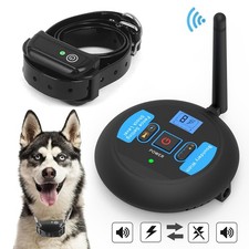 Black Wireless Electric Dog Fence Pet Containment System Shock Collar For Dogs