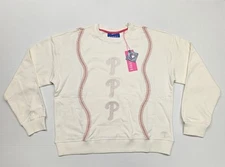 Terez x MLB Philadelphia Phillies Baseball Stitch Crew Neck - Womens Size Medium