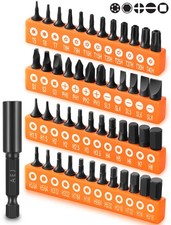 49-Pack Screwdriver Bit Set, Hex Head Drill 12pc Torx Bits, Black
