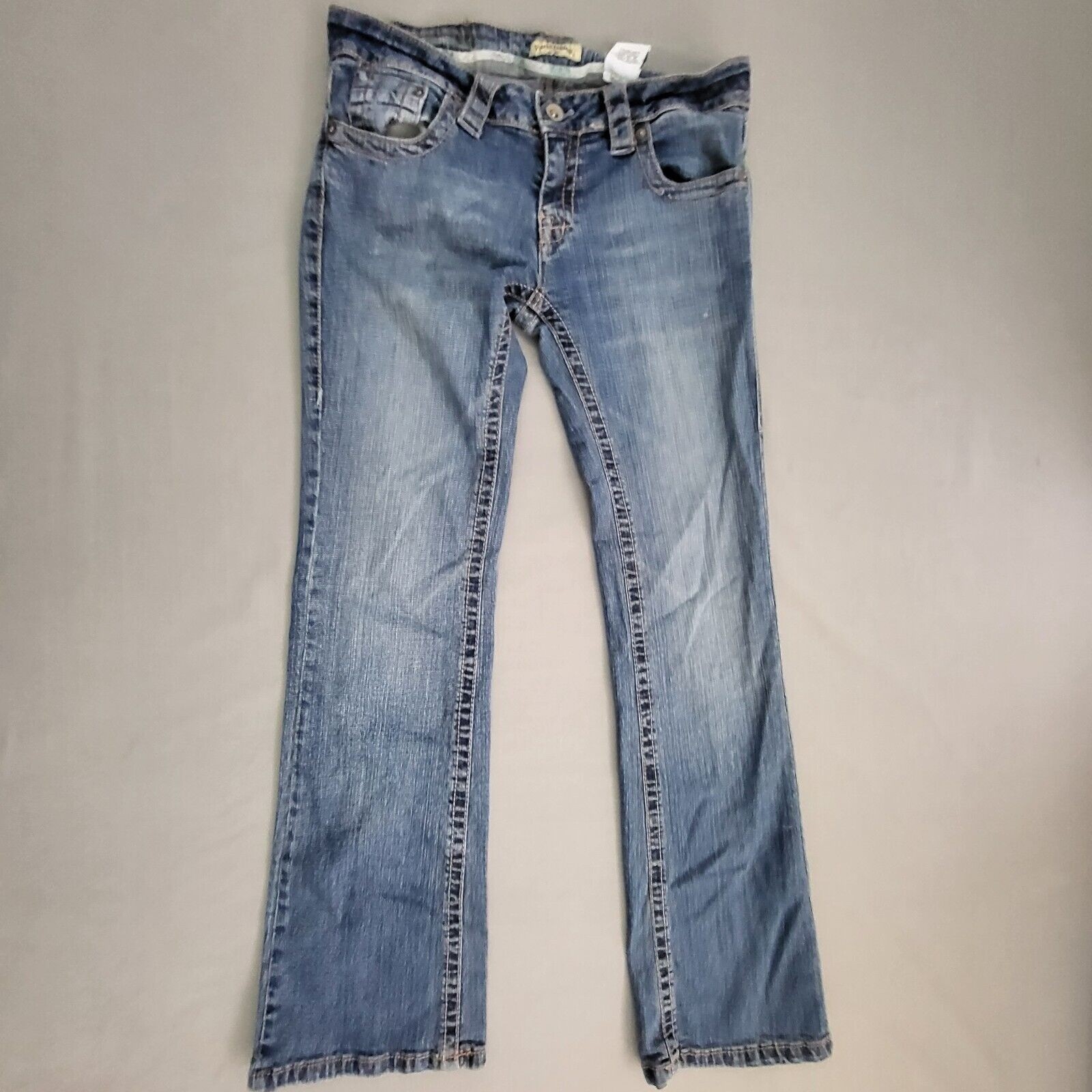 Paris Blues Womens Jeans Size 9 Blue Denim Bootcut Stretch Y2K Juniors Grunge
