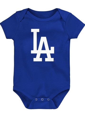 Neu mit Etikett Los Angeles Dodgers blau Baseball Baby Einteiler 6-9 Monate in Tasche MLB