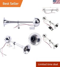 12v Marine Boat Horn 115db Stainless Steel Single Trumpet Horn For Ship Truck...