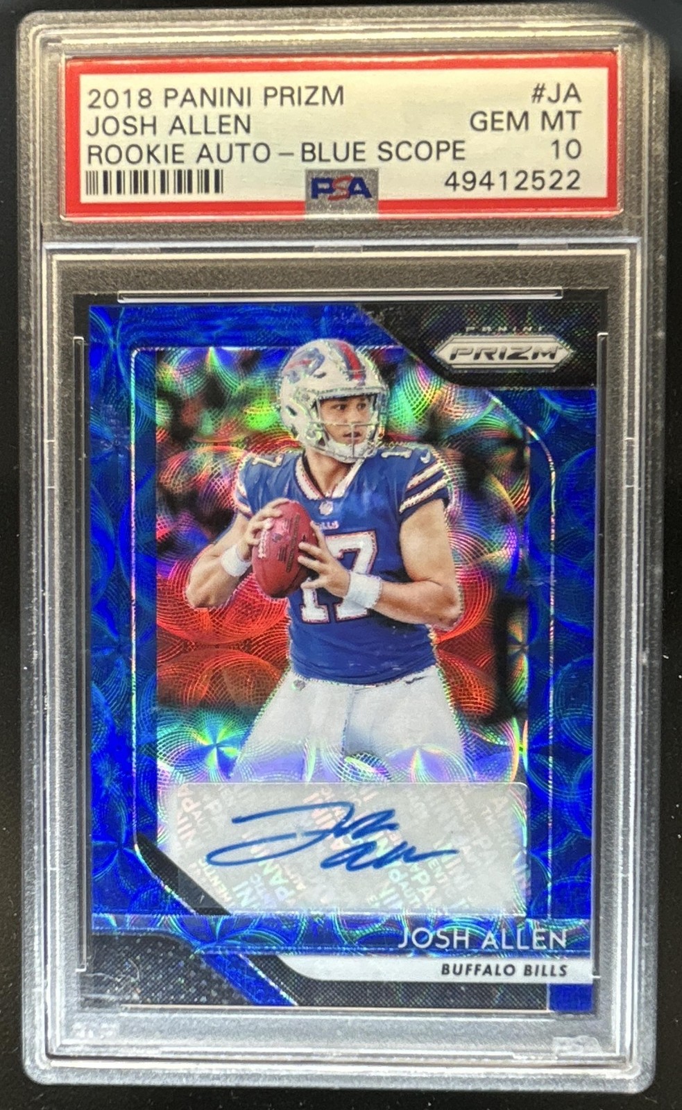 Josh Allen Panini Origins Rookie Autographs #RAJA Blue