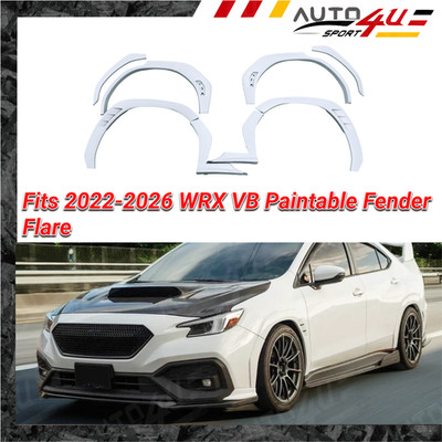 Fits 2022-2026 Subaru WRX Fender Flare Wheel Cover Arches Primer Ready to Paint