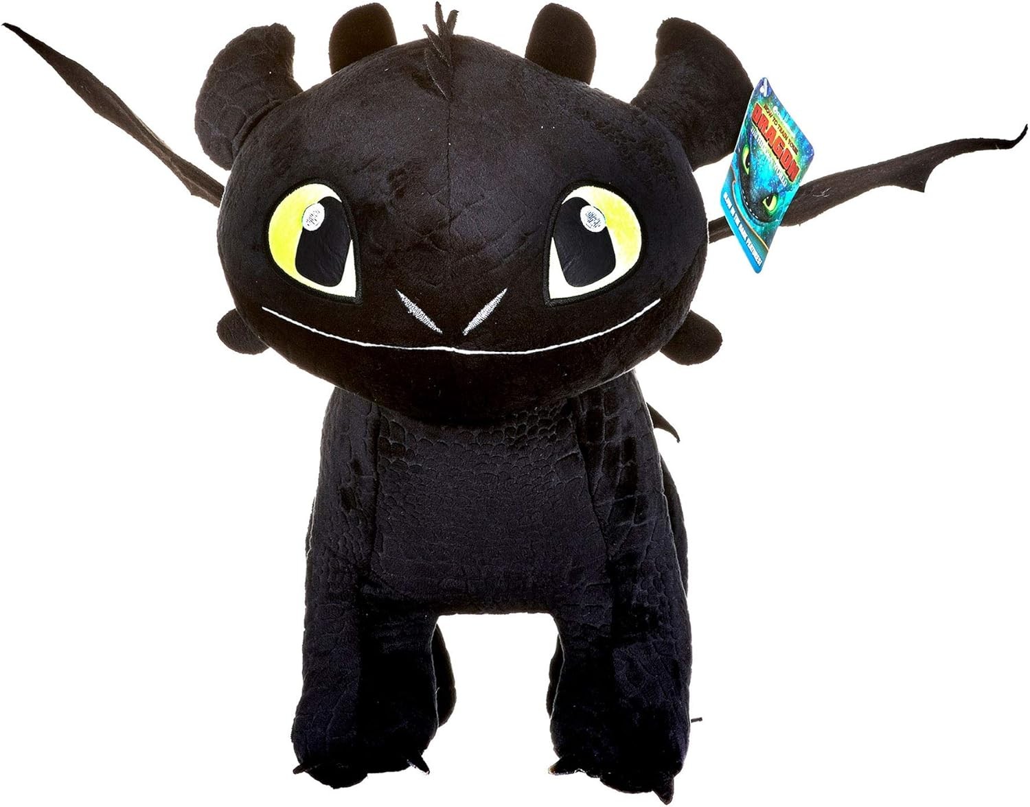 Peluche Krokmou Dragons 40cm aux finitions haut de gamme noires