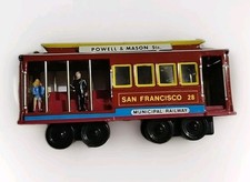 Vintage San Francisco Cable Car Retro Toy Trolley Works Bell Rings Souvenir