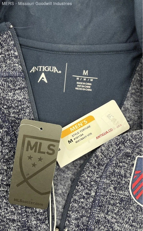 Мужской пуловер St. Louis City Soccer Antigua темно-синий вересковый Fortune размер M - Изображение 3 из 4