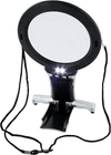 Magnifying Glass with LED Light Hands Free Large Magnifier for Craft Reading 6X