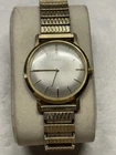 Vintage Timex Wafer Thin 1961 Hand Wind Gold Tone 33mm, 17mm Lugs, Good Runner!