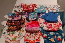 eco-friendly Lot of 13 reusable cloth diapers Multicolor One Size Fits All Girl