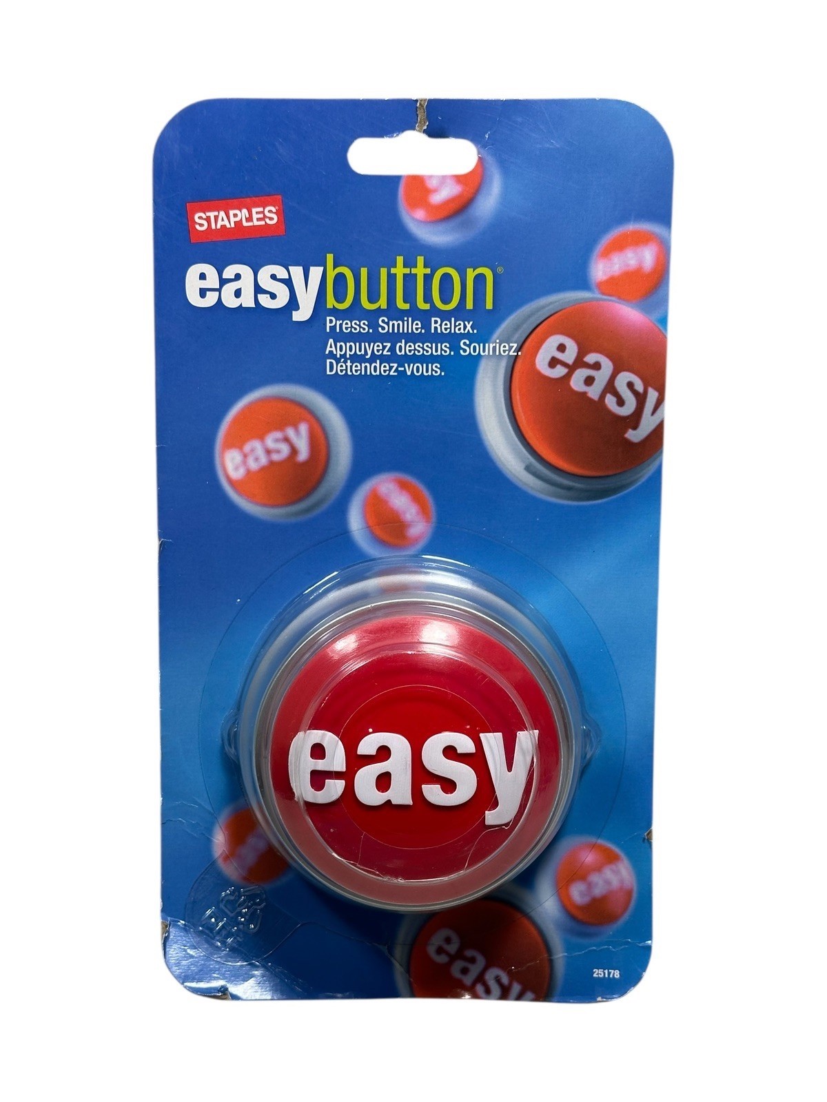 STAPLES EASY BUTTON * SEE VIDEO * ORIGINAL TALKING BRAND NEW FREE ...