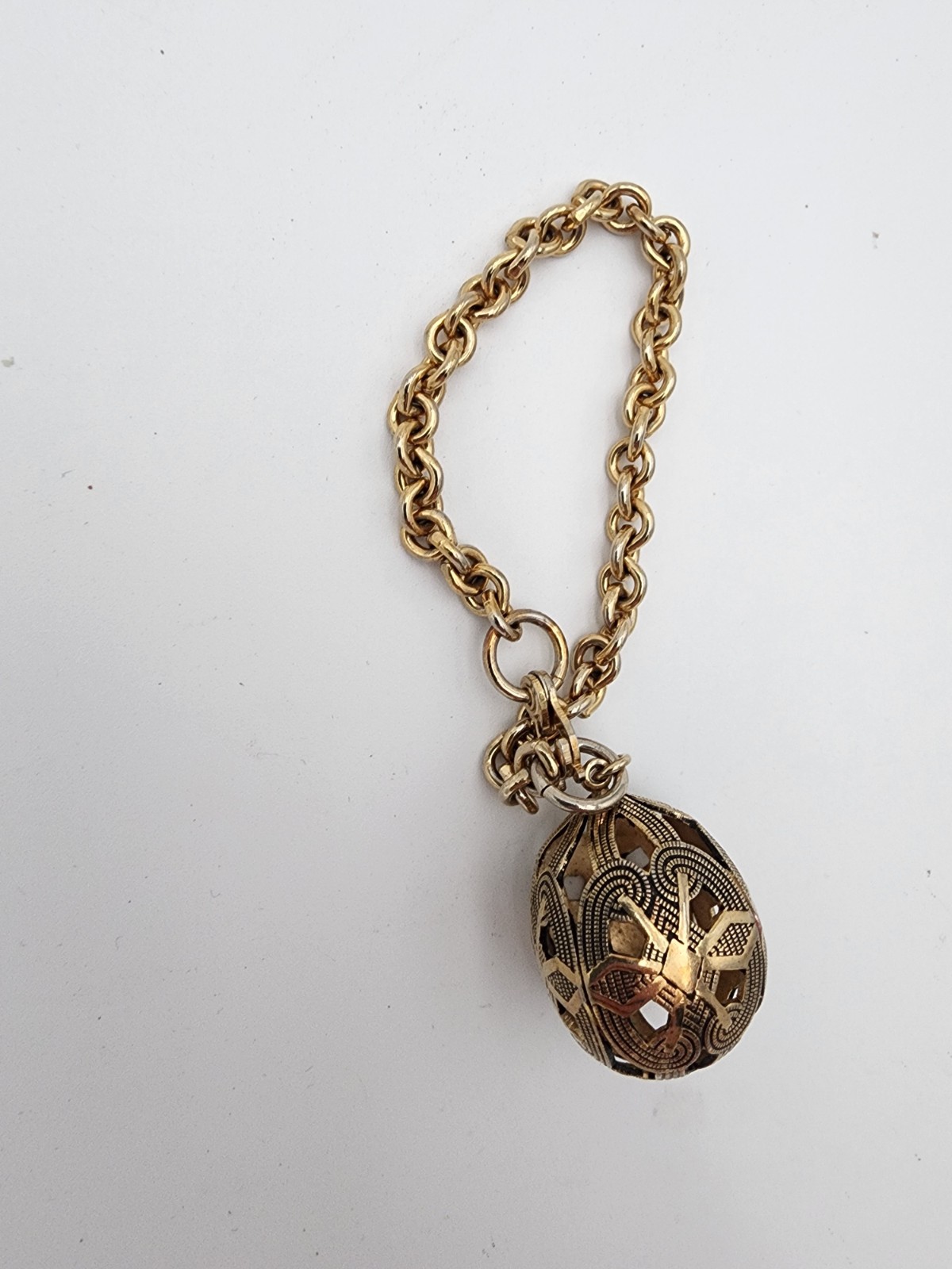 Gold Tone Egg Braclet - image 1